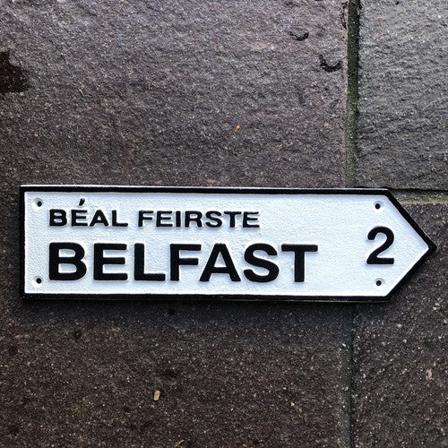 Belfast Cast Iron Street Sign