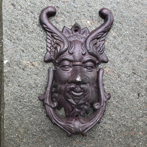 Door Knocker Demon Cast Iron