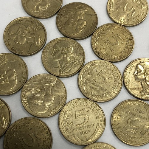 France 5 Centimetres Aluminium Bronze Coins