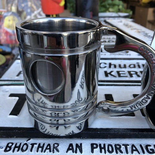Pair Of Piston Chrome Mugs