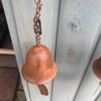 Two Robin Redbreast Hanging Metal Bell