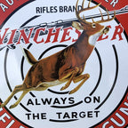 Winchester Always On Target Enamel Sign