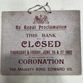 Bank Notification Antique Sign RARE!!!!