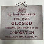 Bank Notification Antique Sign RARE!!!!