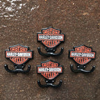 Harley- Davidson Motor Cycles 4 Cast Iron Hooks