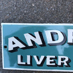 Andrews Liver Salt Enamel Sign