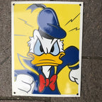 Donald Duck Running Enamel Sign