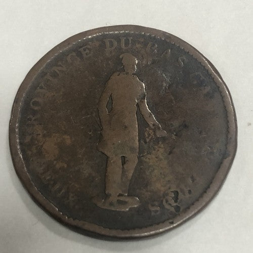 1837 One Penny Canadian Habitant Token