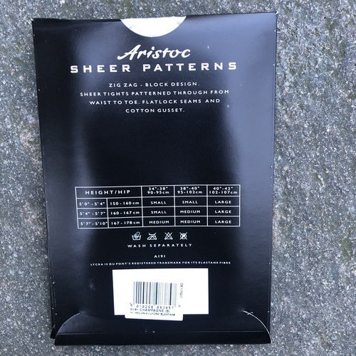 Aristoc Sheer Patterns Small Champagne 10 Denier Tights 2 Packets