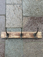 Distressed Vintage 3 Hook Wall Rack No 3