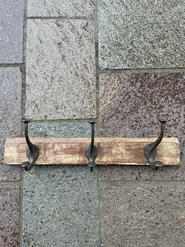 Distressed Vintage 3 Hook Wall Rack No 3