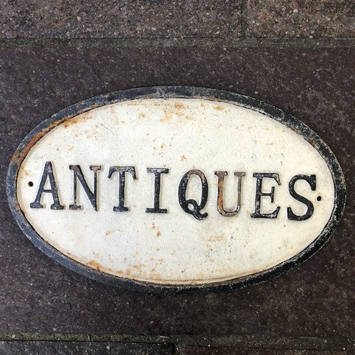 Antiques Cast Iron Sign