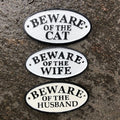 Beware Of Cast Iron Sign Bundle