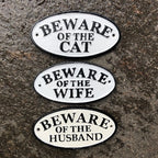 Beware Of Cast Iron Sign Bundle
