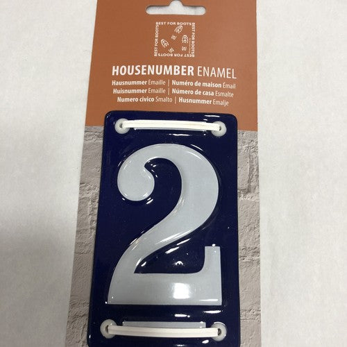 Enamel House Number 2 French Style