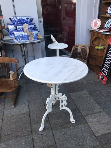 Marble top Cast Iron Base Table