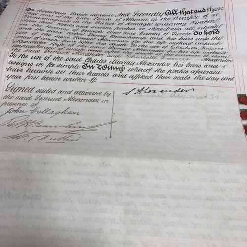 Vellum Indenture Documents 1888