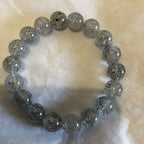 Black Lepidocrocite Quartz Beads Stretch Bracelet