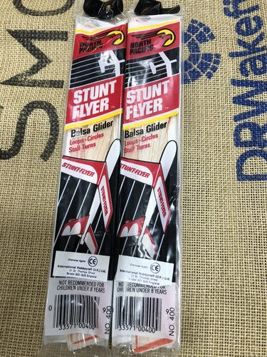 North Pacific Stunt Flyers X 2 Balsa Gliders