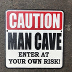 Caution Man Cave Enter At Your Own Risk Cast Iron Sign