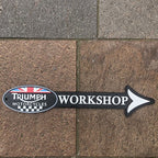 Triumph Motorcycles Workshop Cast Iron Arrow Sign