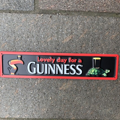 Lovely Day For A Guinness Tortoise Metal Sign