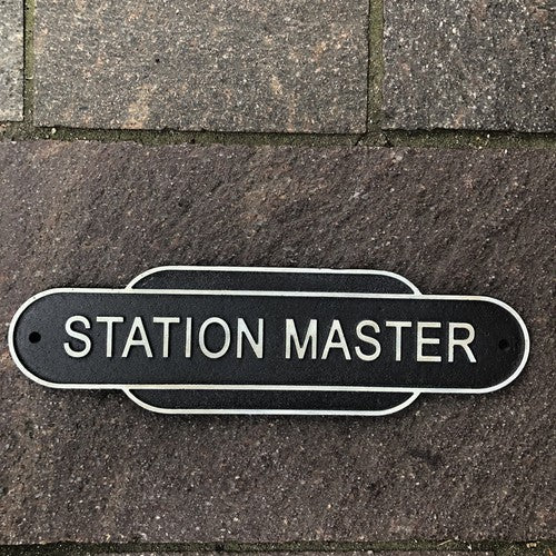 Station Master Cast Iron Sign