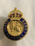 Civil Defence Corps Enamel Lapel Badge