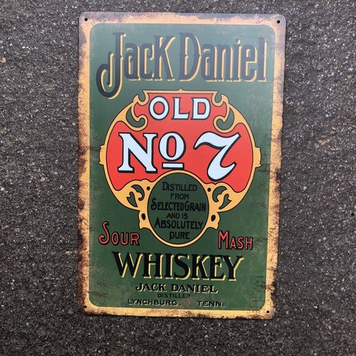 Jack Daniels Whiskey Metal Sign New Design