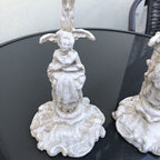 Pair Of Cast Iron Vintage Style Candleholders