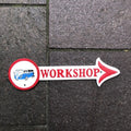 V W Workshop Cast Iron Sign