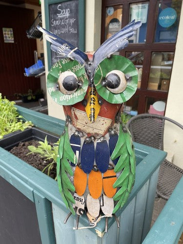 Owl Vintage Style Tin Plate