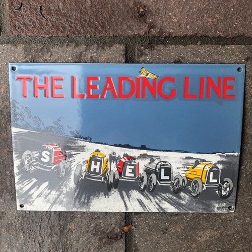 The Leading Line Enamel Sign