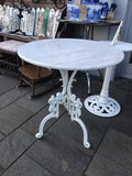 Marble top Cast Iron Base Table