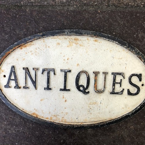 Antiques Cast Iron Sign
