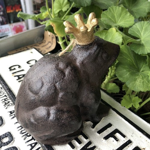 Frog Prince Cast Iron Garden Home Ornament