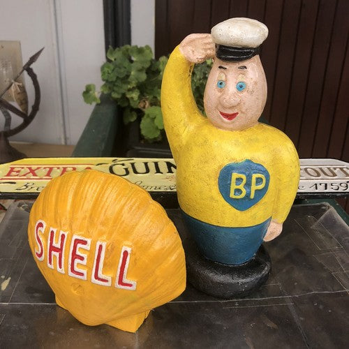 Shell & BP Man Cast Iron Money boxes