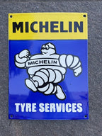 Michelin Tyre Services Vintage Style Enamel Sign