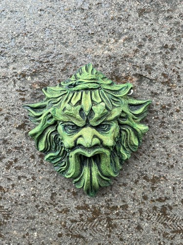 Demon Green Man Wall Garden Plaque