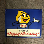 Esso Sign Of Happy Motoring Enamel Sign