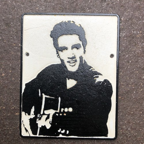 Elvis Cast Iron plaque