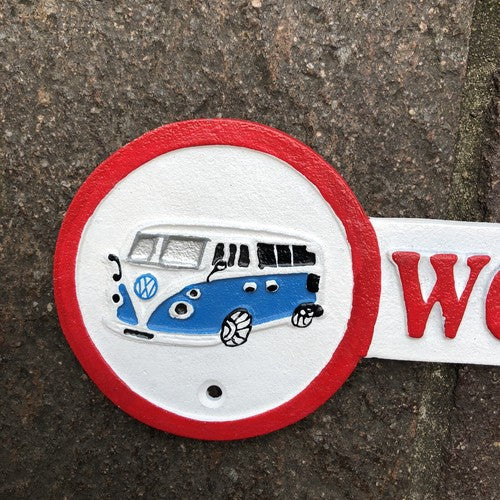V W Workshop Cast Iron Sign