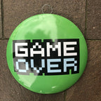 Game Over 40 Cms Domed Metal Sign