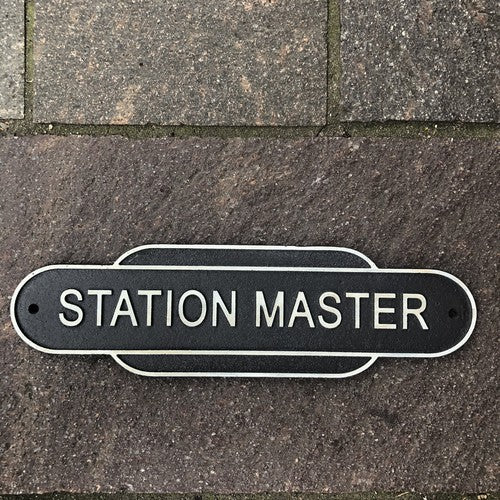 Station Master Cast Iron Sign