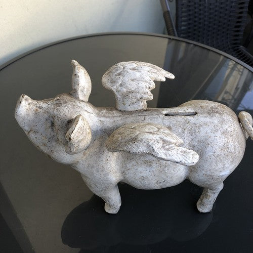 Cincinnati State Cast Iron Flying Pig Money Box