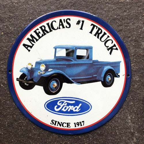 Ford Americas No 1 Truck Enamel Sign