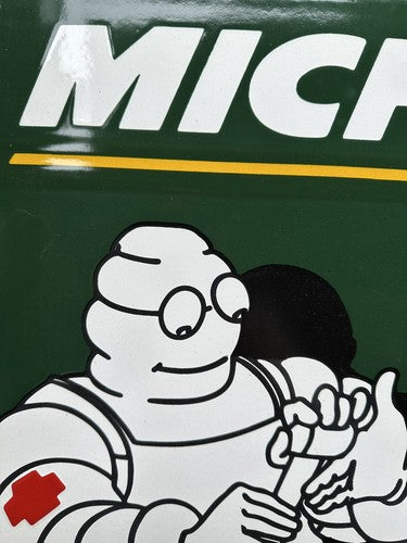 Michelin First Aid Retro Style Enamel Sign