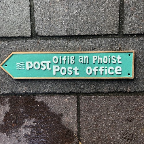 Irish Cast Iron Post Office Sign