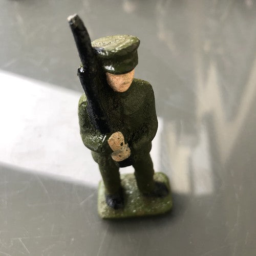 Set Of Six Cast Iron Soldiers