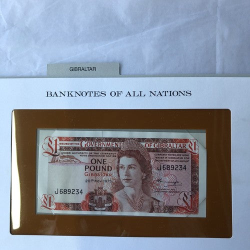 Gilbralter Banknote Overseas Post Available